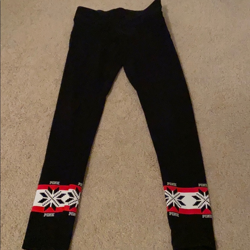 pink black leggings (holiday)